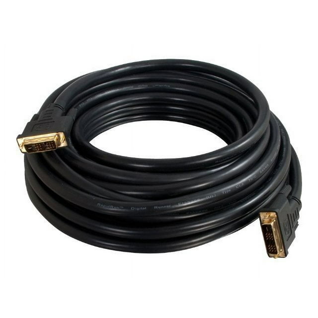 C2G Pro Series DVI-D CL2 Single Link Digital Video Cable Vidéo - Câble - Lien Unique - DVI-D Mâle à DVI-D Mâle - 50 Pieds - Blindé - Noir