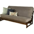 thumbnail image 4 of HomeStock Lakefront Luxury Full Size Futon Frame Set in Reclaimed Mocha Finish, Futon Frame with Mattress, Straight Arm, Versatile and Convertible Design Futon Frame for All Spaces-Color:Marmont Thund, 4 of 10