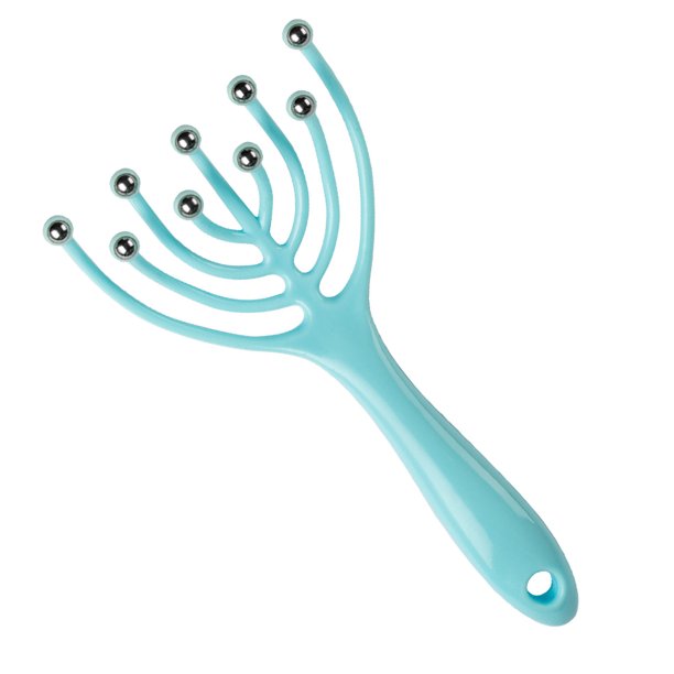 Soidarity Masajeador de cabeza de nueve garras, masaje relajante para la cabeza, forma de pulpo, relajación del cuero cabelludo, masaje profundo, diseño masajeadores 9 cuentas, azul Soidarity CE000983-02