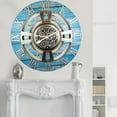 thumbnail image 4 of THE GEARS CLOCK Wall Clock with Real Moving Gears EN-LI_ 24 in Round Ocean-Blue, 4 of 11