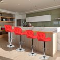 thumbnail image 2 of FULLWATT Bar Stools PU Leather Seat with Chrome Base Swivel Dining Chair Barstools, Red, Set of 4, 2 of 10