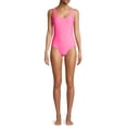 thumbnail image 2 of No Boundaries Juniors' Solid One-Piece Swimsuit, 2 of 5