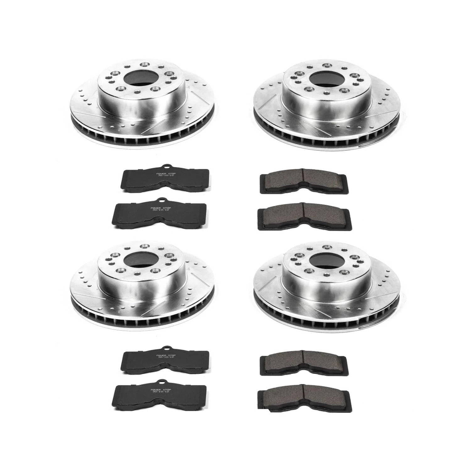 PowerStop Front and Rear Z23 Evolution Sport Carbon-Fiber Ceramic Brake Pad and Drilled & Slotted Rotor Kit Fits: CHEVROLET Select Models K2769