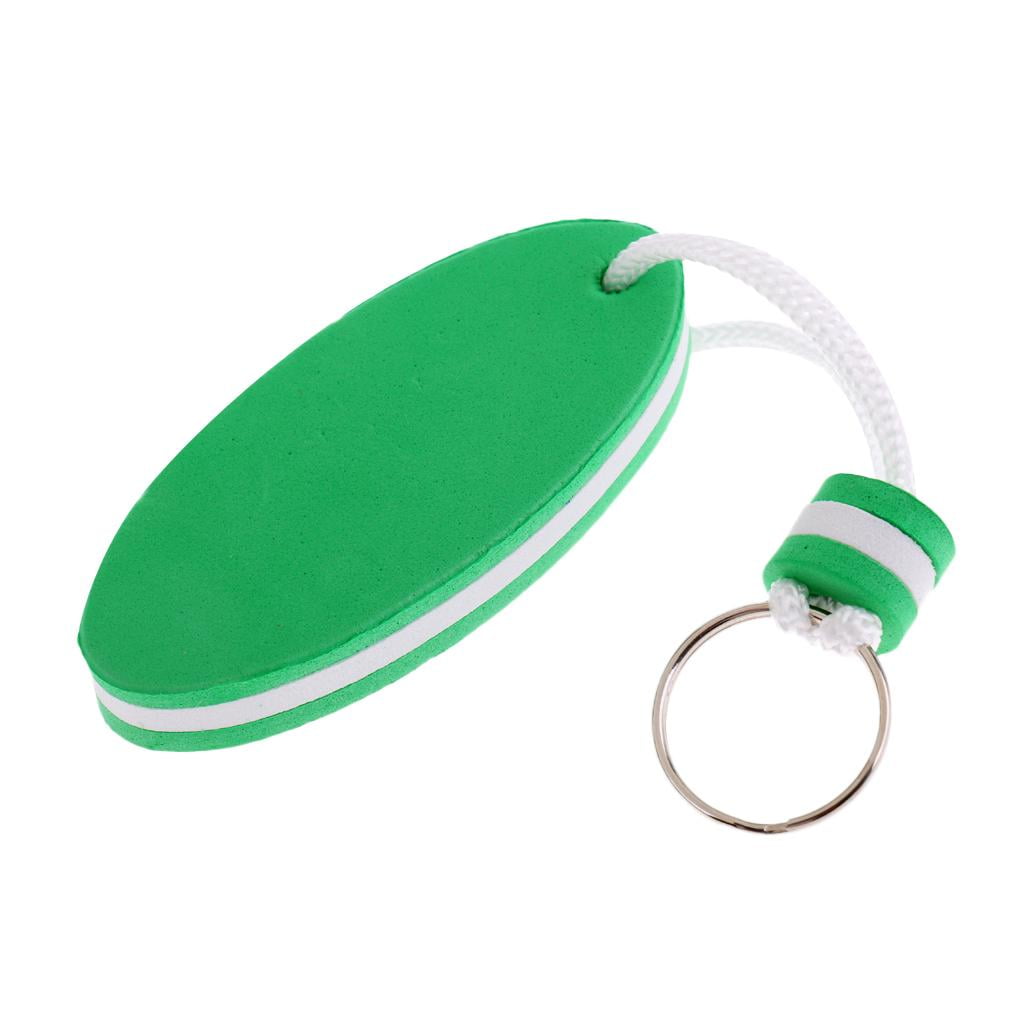 Oval Shaped EVA Floating Keychain Floating Keychain Water Marine Sailing Boat Green, 80 x 35mm