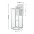 thumbnail image 2 of Bowery 1-Light Outdoor Indoor Wall Sconce, Matte White, Clear Glass Shade, 2 of 7