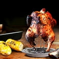 thumbnail image 3 of HLONK Support de Poulet Rôtissoire Verticale Grille de Rôtissage pour Poulet Poêle pour Gril Four BBQ, 3 of 8