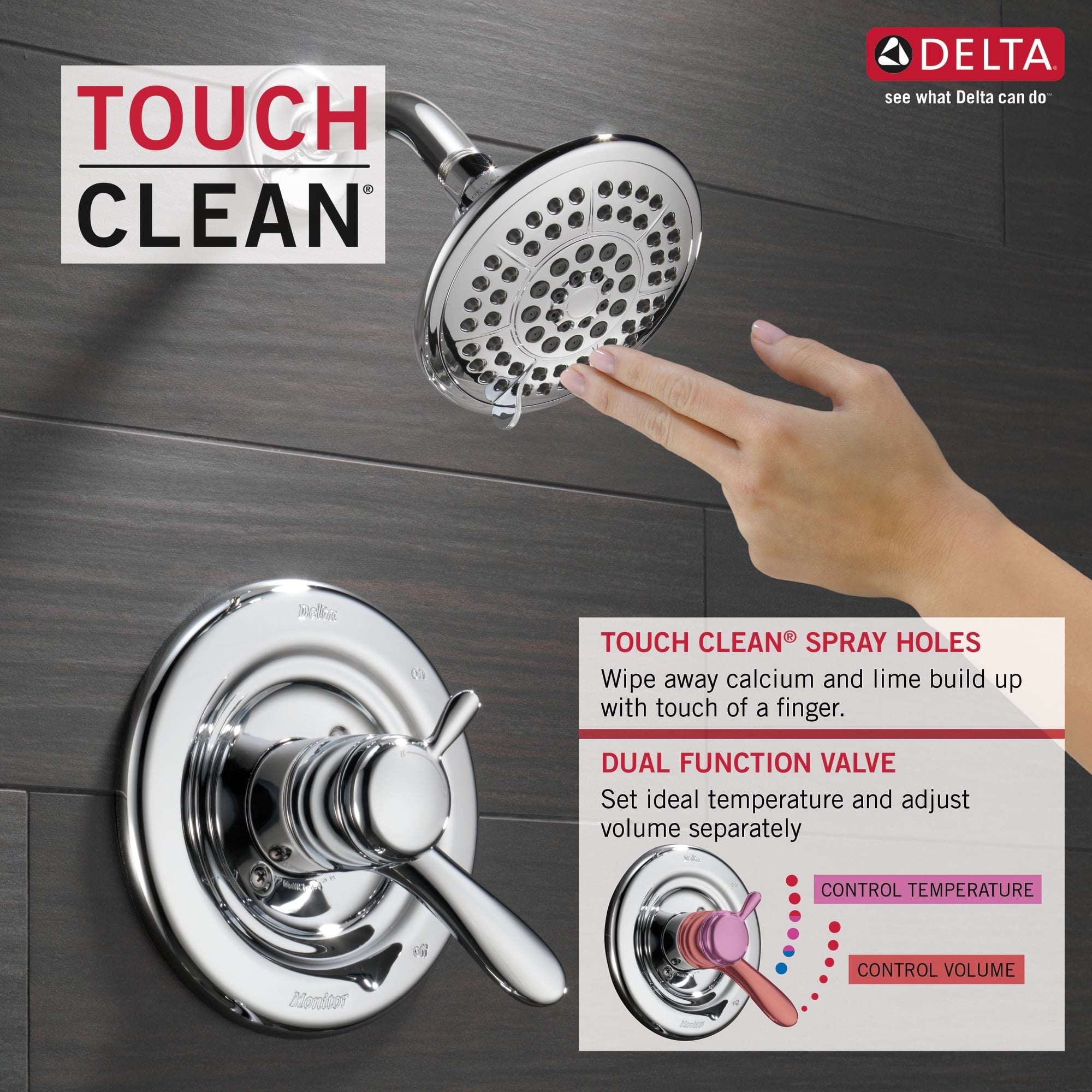 Delta Lahara Monitor 17 Series Tub Shower Trim In Chrome T17438