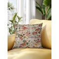 thumbnail image 2 of Waterproof Outdoor Throw Pillows with Inserts 16"x16", Mushroom Soft Decorative Pillowcases for Couch Bedroom, Pastoral Summer Botanical Watercolor Spring Floral Pillow Covers for Sofa Living Room, 2 of 8