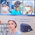 thumbnail image 3 of Paquete De 4 Gorros De Trabajo Para Enfermera, Servicio Prolongado, Color Puro, Botón Pulido Opaco, Gorros De Trabajo Multifuncionales Unisex, Uniformes De Trabajo Eigraketly AP008643-12, 3 of 5