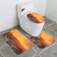 thumbnail image 1 of ABPHQTO Horizonte del centro de Dubai Juego de alfombras de baño de 3 piezas Alfombra de baño Alfombra de contorno y tapa de inodoro, 1 of 2