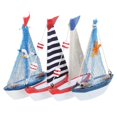 thumbnail image 1 of Model Sail Boat Decorations Beach Event Decoration Resin Material 4Pcs, 1 of 5