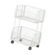 thumbnail image 4 of Cesta de frutas para cocina, carrito de almacenamiento de cocina con ruedas, contenedores de almacenamiento apilables Blanco, 4 of 9