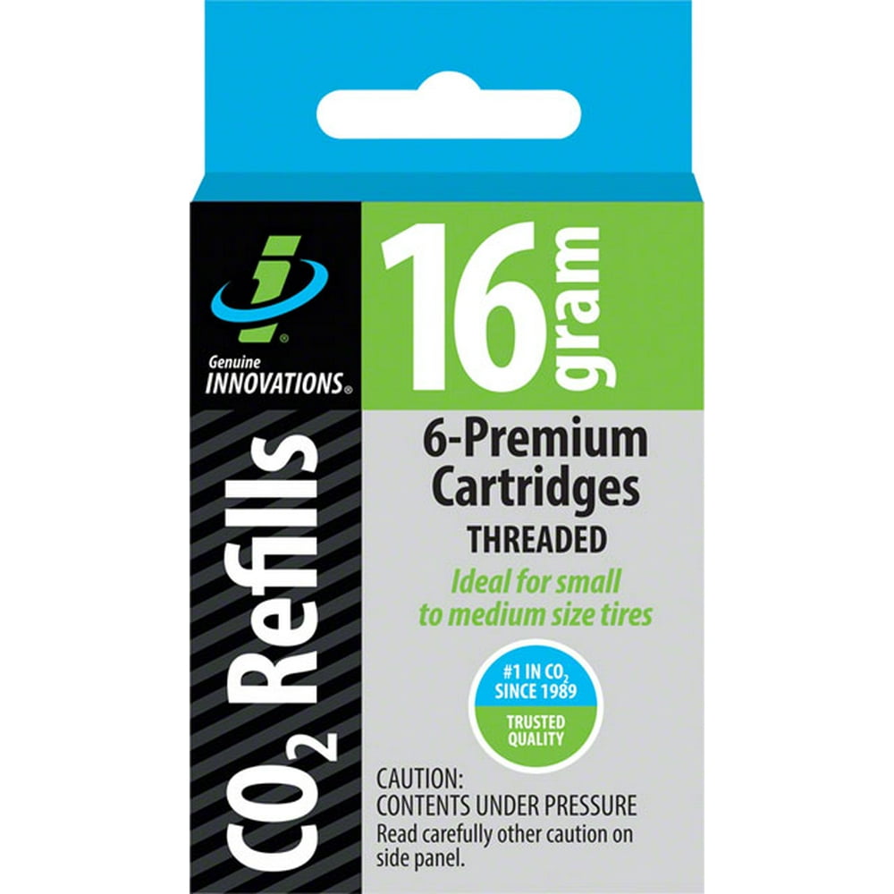 Genuine Innovations 16gram Threaded CO2 Cartridges 6Pack