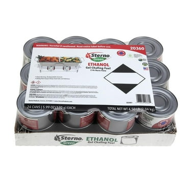 Sterno Green 2-Hour Ethanol Gel Chafing Fuel, 5.99 oz, 24 ct
