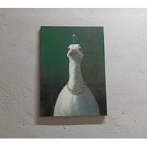 Peacock Canvas Art, Fowl with Pearls Poster, Trendy Printed, Peacock with Pearls, Animal Artwork, Fowl Wall Decor, Animalistic Canvas, Canvas Wall Decor - Rolled Canvas