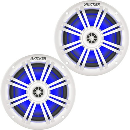 Kicker KM604WL (45KM604WL) 6-½" 2-way Marine LED Speakers