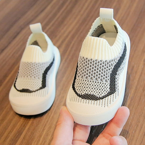 Puntoco Nuevos Zapatos Individuales De Suela Blanda Para Niños Medianos Y Grandes, Zapatos Para Bebés Y Niños Pequeños, Zapatos De Malla Anticaída, Zapatos Deportivos Para Niñas, Negro 16