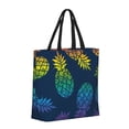 thumbnail image 2 of Vsdgher Abstract Bright Pineapple Fruit Retro print Tote Bag for Women Shoulder Bag with Zipper Large Shoulder Bag Handle Handbag Portable Washable for Travel, Work, 2 of 8