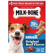 Milk Bone Original Small Dog Biscuits, Original Beef Flavor Dog Treats for Small Dogs, 24 oz Box
