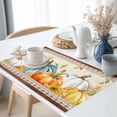 thumbnail image 3 of Fall Pumpkin Placemats Set of 1 Fallen Leaves Flower Vintage Letter Harvest Heat Insulated Linen Place Mats, Washable Stain-Proof Table Mats for Dining Tables Holiday Decor 13x19inch, 3 of 9