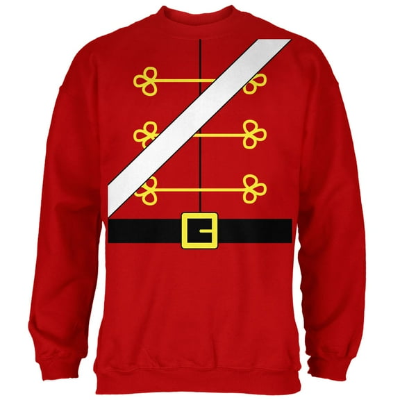Old Glory Mens Christmas Toy Soldier Nutcracker Costume Long Sleeve Sweatshirt