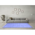 thumbnail image 3 of Ahgly Company Indoor Round Solid Blue Modern Area Rugs, 3' Round, 3 of 4