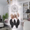 thumbnail image 3 of Iluminación Led Decoración Atrapasueños de plumas negras, cuentas de plumas, decoración para colgar en la pared, decoración del hogar Likrtyny Libre de BPA, 3 of 8