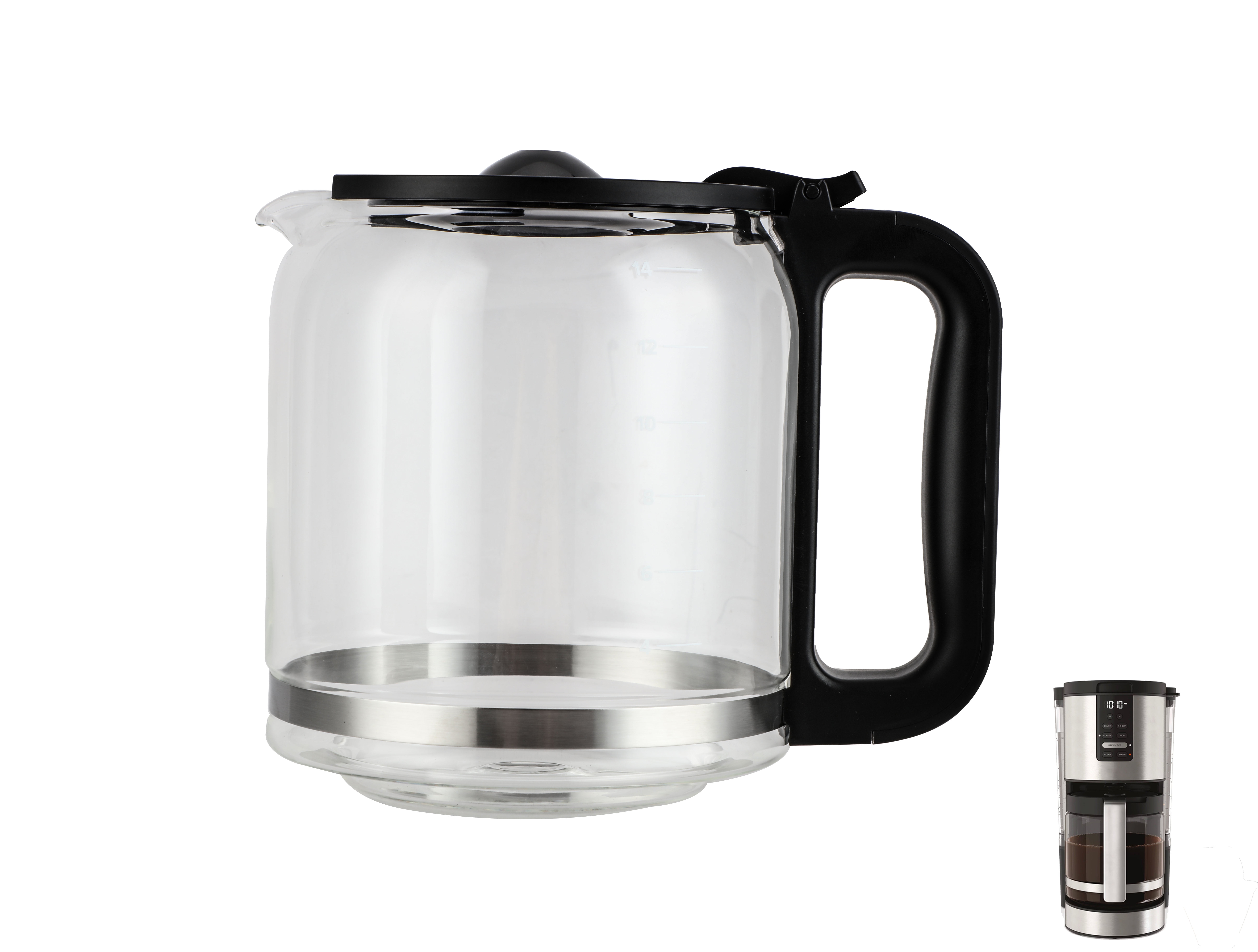 De'Longhi Replacement 10 Cup Glass Carafe, Fits BCO110