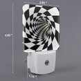 thumbnail image 2 of Balery 3D Vortex Illusion Pattern LED Night Light with Automatic Sensor Plug in Night Light with Dusk-to-Dawn Light Sensor LED Nightlight 0.5W-EU, 2 of 7