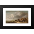 thumbnail image 2 of Simon de Vlieger 18x12 Black Modern Framed Museum Art Print Titled - Beach with Fishermen (1630 - 1653), 2 of 5
