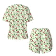 thumbnail image 5 of Picia Flower With Ladybug Pajamas Sets for Women Soft Short-Sleeved Pjs with Lounge Shorts Two Piece Sleepwear-XX-Large, 5 of 9