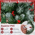 thumbnail image 5 of Spaco Hinged Christmas Tree with 450 PVC Branch Tips and 200 Warm White LED Lights, 7.5 Ft Artificial Christmas Tree, Christmas Tree for Indoor and Outdoor as Living Room, Garden, Green, 5 of 7