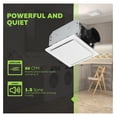 thumbnail image 3 of Homewerks 7140-80 Bathroom Fan Ceiling Mount Exhaust Ventilation, 1.5 Sones, 80 CFM, White, 3 of 8