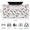 thumbnail image 5 of Long Mouse Pads for Desk,White Cow Strawberry Heart Pattern Desk Mats on Top Of Desks, Desk Mouse Pad Extra Large with 3mm Non-Slip Base and Stitched Edge for Gaming,Office,Work,Home 47.3"x23.6", 5 of 6