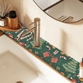 thumbnail image 2 of Yayeee Faucet Mat for Kitchen Sink 14.7" Diatomite Long Splash Guard Pad, Brown Christmas Gingerbread, 2 Pack, 2 of 7