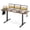Rustic Brown, variant on 63" Electric Standing Desk with 3 Memory Heights and 2 Hanging Hooks, Adjustable Height Sit Stand Home Office Desk,Natural
