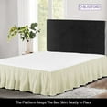 thumbnail image 3 of Ruffled Bed Skirt (Full, Bone) 14 inch Drop Dust Ruffle with Platform, Poly/Cotton Fabric, Available in All Bed Sizes and 14 Colors - Blissford, 3 of 6