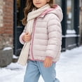 thumbnail image 5 of Xdegoge Toddler Girls Lightweight Puffer Jacket Hooded Zip Up Winter Coat Packable Warm Quilted Outerwear Wind Resistant Fall Winter Basic Padded Coats, 5 of 8