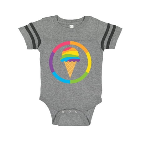 

Inktastic Rainbow Ice Cream Gift Baby Boy or Baby Girl Bodysuit