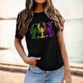 thumbnail image 2 of PMUYBHF Mode pour Femmes Hauts Décontractés Manches Courtes Col Rond T-Shirt Imprimé Ample 2969 S, 2 of 5