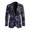Candy Cane Snowflake Pattern, variant on Stylish Sport Coat, Leopard Print with Blue Roses Polyester With Pockets Office Blazer for Formal Casual