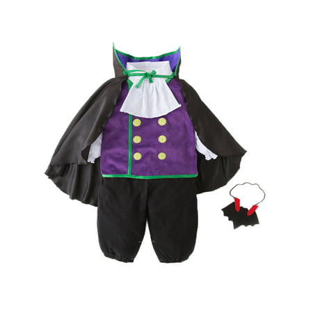 Adorable Toddler Boys Vampire Romper Halloween Costume 4pcs Outfit (110/4-5