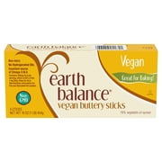Earth Balance Vegan Buttery Sticks, Salted Buttery Sticks Vegan Butter Alternative, 1 lb, 4 Count