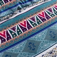 thumbnail image 4 of Hipaopao Boho Style Geometric Design Duvet Cover Set Queen,Soft Microfiber Breathable Comfortable with Zipper Closure, Blue Green, 4 of 4