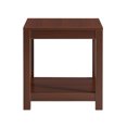 thumbnail image 4 of Yardi Yard Wood Square 18" End Side Table with 2 Open Storage Shelf for Small Spaces Brown, 4 of 8