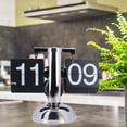 thumbnail image 3 of Flip Clock Vintage Desk Clock Retro Flip Down Clock, Battery Powered Internal Gear Operated Clock for Office Home Decor Flip Desk Clock, 3 of 7