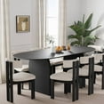 thumbnail image 4 of MAYEERTY 79"x33.5" Soild Wood Dining Table Oval Kitchen Table, Black, 4 of 9