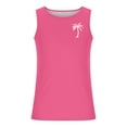 thumbnail image 4 of Mens Summer Beach Tank Tops Tropical Hawaiian Palm Tree Print Sleeveless Shirts Muscle Tee Vacation Casual Shirts, 4 of 5
