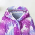 thumbnail image 4 of Hessimy Girls Soft Fleece Robes Plush Hooded Bathrobes Sleepwear For Kids 2-16 Years Warm Fall Winter Toddler Pajamas (Purple,4-5 Years), 4 of 6