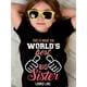 thumbnail image 1 of "La mejor hermana mayor del mundo": linda camiseta de verano para niña, informal, de manga corta con estampado de letras, de algodón suave., 1 of 7